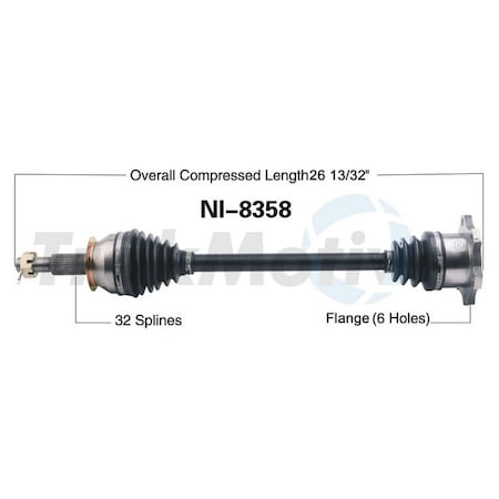 Surtrack Axle Cv Axle Shaft, Ni-8358 NI-8358
